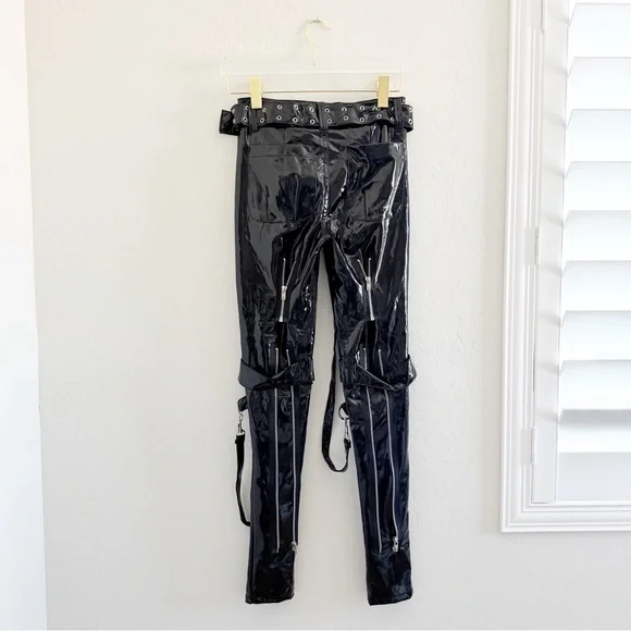 NEW TRIPP NYC Black Vinyl Rage Bondage Pants Size 25 - Picture 4 of 14